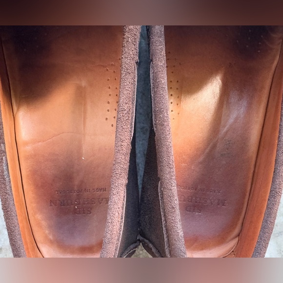 SID MASHBURN Suede Driving Moccasins Shoes Loafers Brown $450 Drivers Mocs 11 - Picture 9 of 11